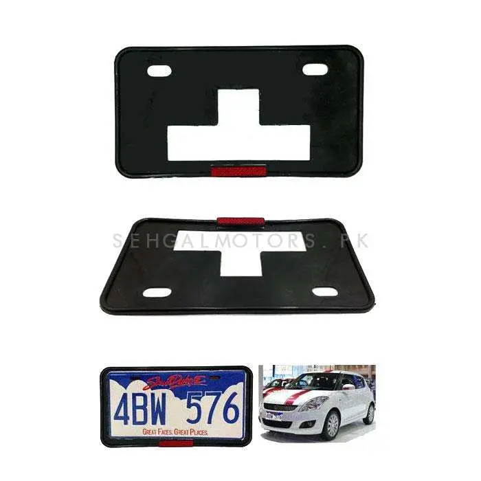 License Number Plate Frame With Reflector - Pair - Car License Plate Frame | Iicense Plate Holder Frame 2