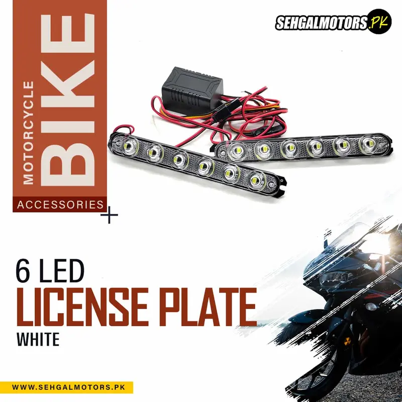 License Plate Light 6 Led White For Motorcycle Bike Zw326 1