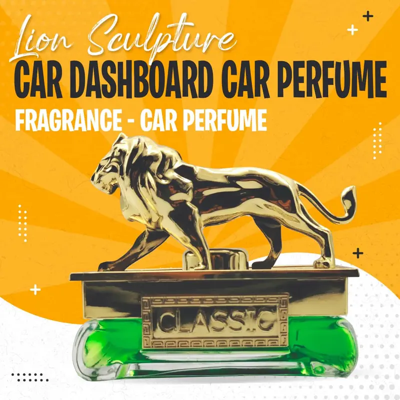 Lion Sculpture Car Dashboard Car Perfume Fragrance - Multi Color - Car Perfume Fragrance Freshener Smell 1