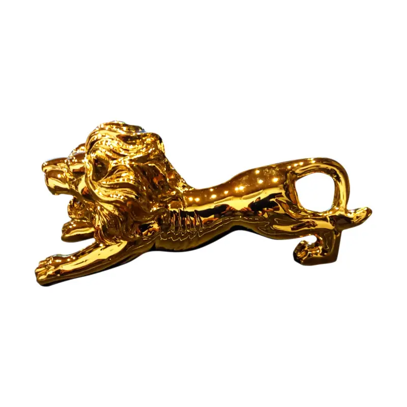Lion Sculpture For Car Dashboard Small - Golden 2