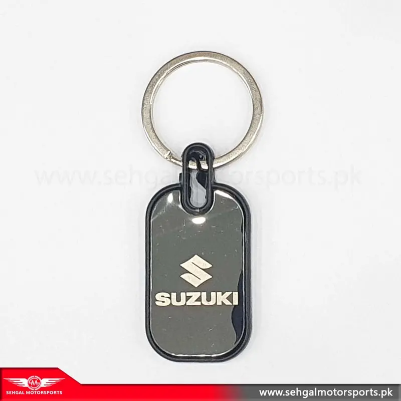 Logo Key Chain Black Chrome Metal 1