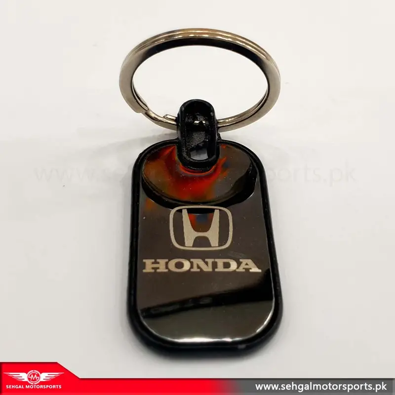 Logo Key Chain Black Chrome Metal 2