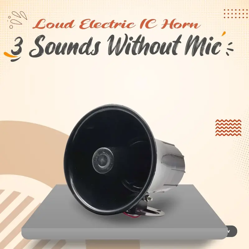 Loud Electric Ic Horn 3 Sounds Without Mic - Alarm Siren Support Air Horn Car Alarm Siren Alarm 1