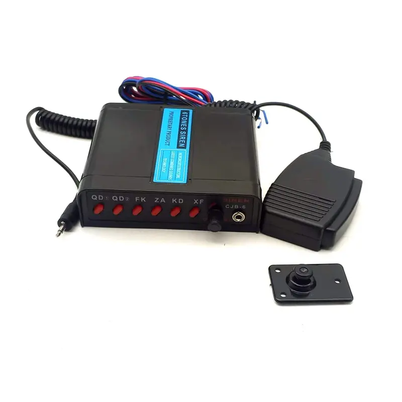 Loud Electric Police Siren 6 Sounds Horn With Mic 100W - Vehicle Horn 6 Sound Tone 2