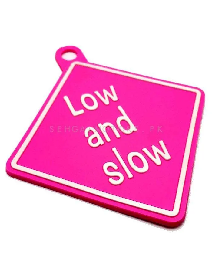 Low And Slow Pvc Hanging Tag For Windshield Pink 2
