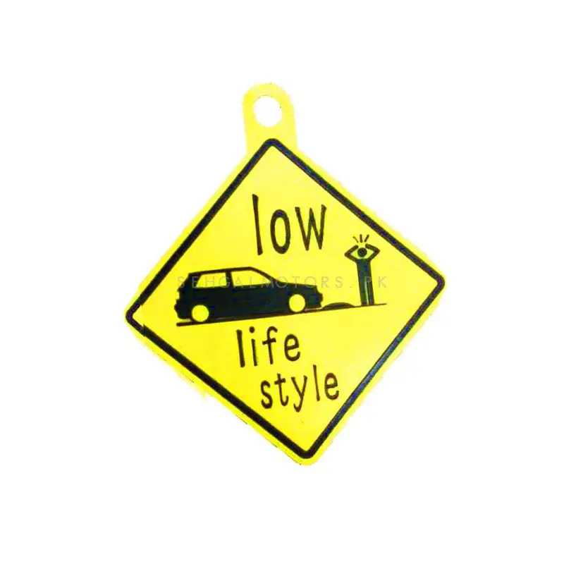 Low Life Style Pvc Hanging Tag For Windshield Yellow 2