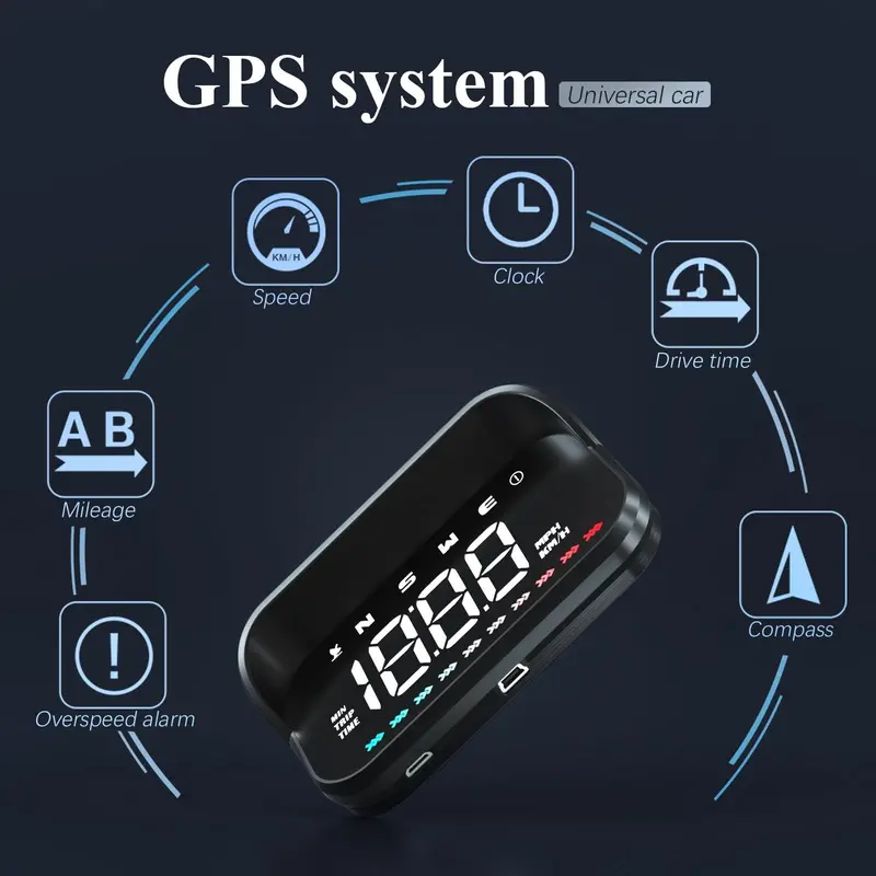 M23 Car Hud Display For Cars Gps Speedometer 2