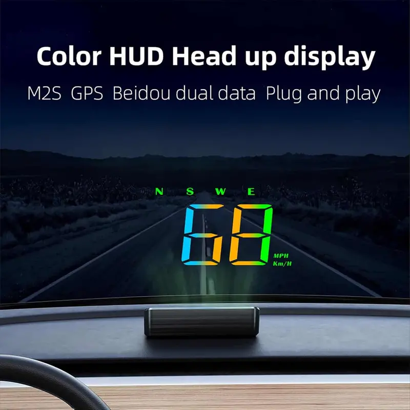 M2s Head Up Display Gps Speedometer Multi-Segment Alarm Settings 1