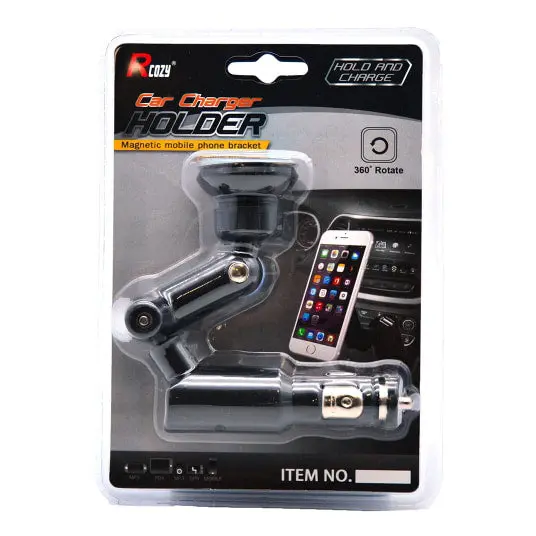 Magnet Mobile Holder With Lighter Knob Usb Port - A70337 1