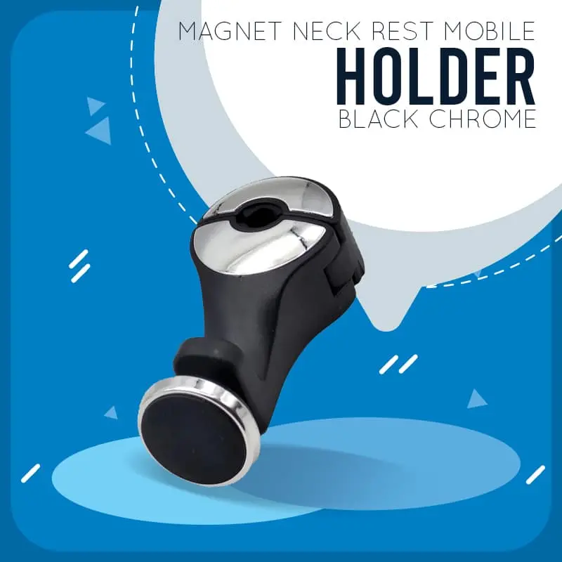 Magnet Neck Rest Mobile Holder - Black Chrome 2