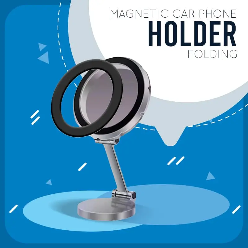 Magnetic Car Folding Phone Holder - Anti Shake Holder Suction Cup Navigation 1