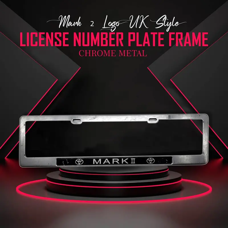 Mark 2 Logo Uk Style Chrome Metal License Number Plate Frame 1