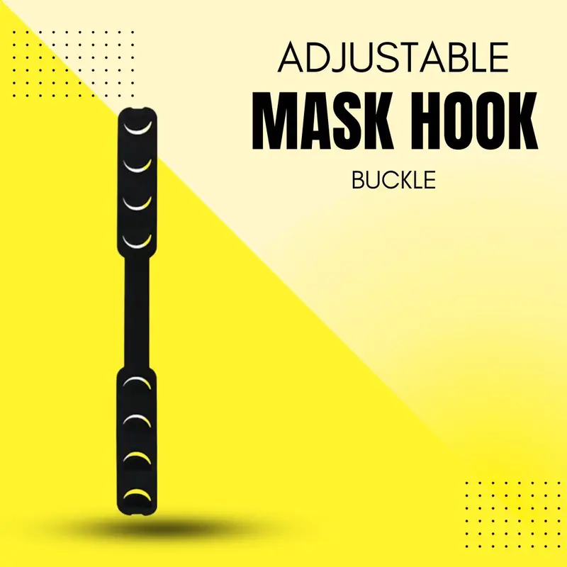 Mask Hook Adjustable Extension Buckle 4 Pcs - Multi - Ear Grips Holder Anti-Pain | Anti-Slip Reusable Soft - Pack Of 5 1