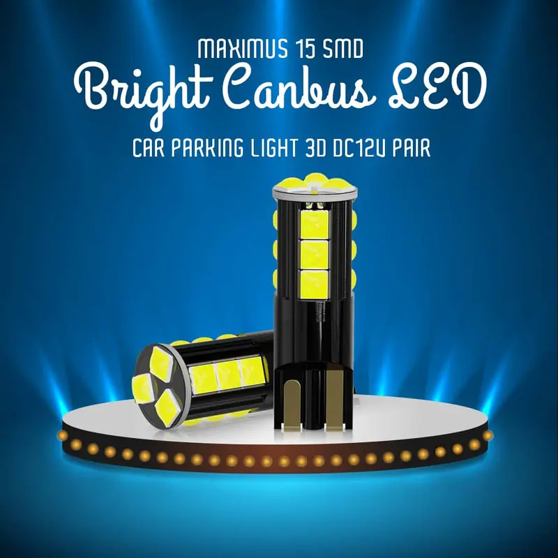 Maximus 15 Smd Bright Canbus Led Car Parking Light 3D Dc12v Pair 1