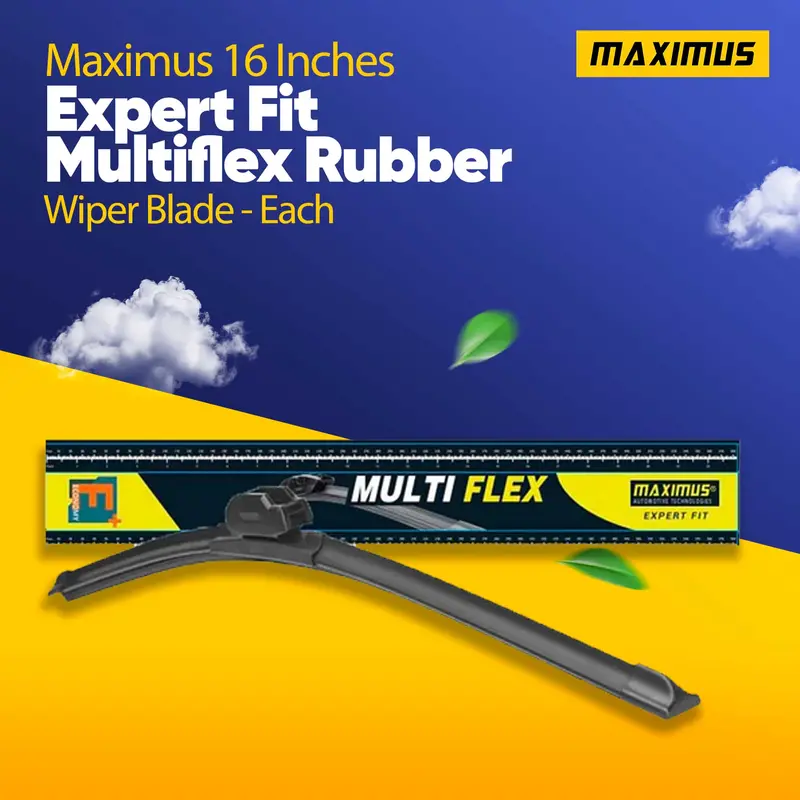 Maximus 16 Inches Expert Fit Multiflex Rubber Wiper Blade - Each 1