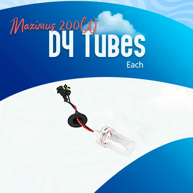 Maximus 200W D4 Tubes For Hid - Each - For Head Lights | Headlamps | Bulb | Light 1