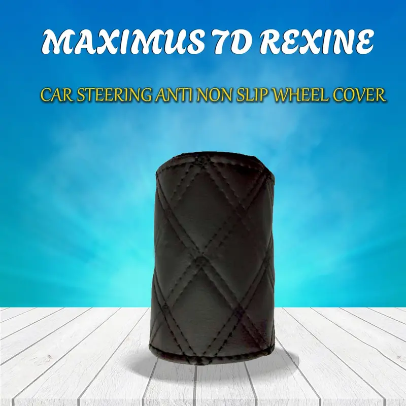 Maximus 7D Rexine Car Steering Anti Non Slip Wheel Cover 1