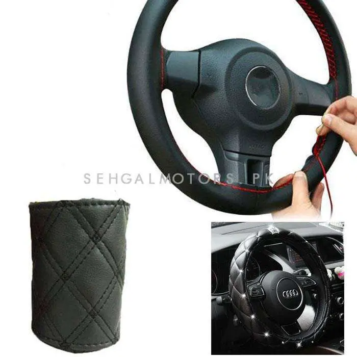 Maximus 7D Rexine Car Steering Anti Non Slip Wheel Cover 2