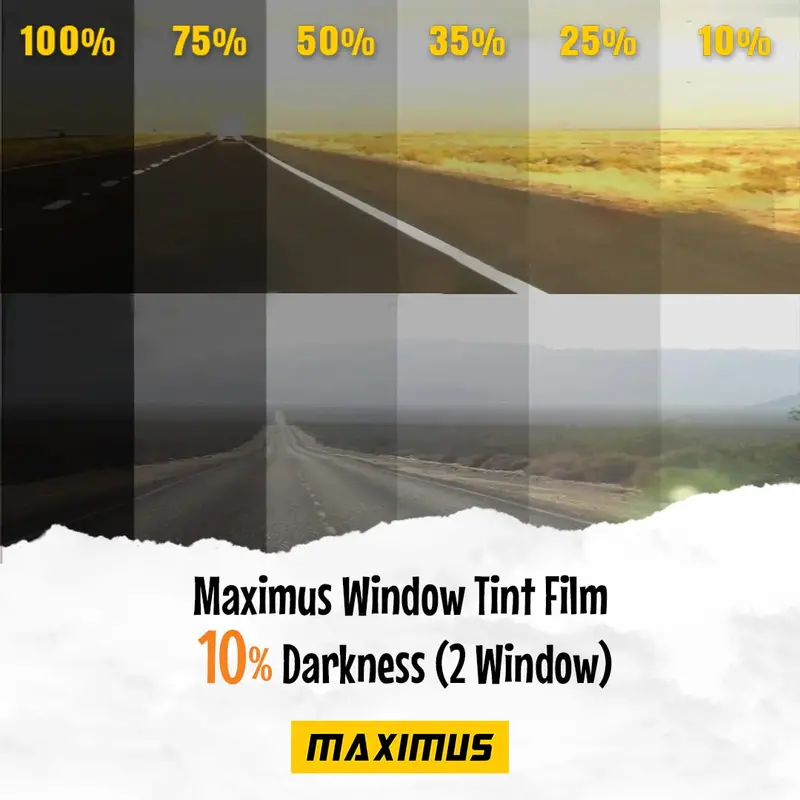 Maximus Black 10% Darkness Tint Film (2 Windows) 1