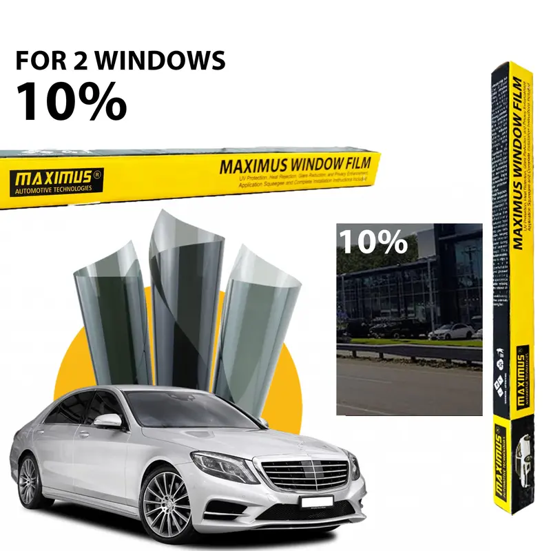 Maximus Black 10% Darkness Tint Film (2 Windows) 2