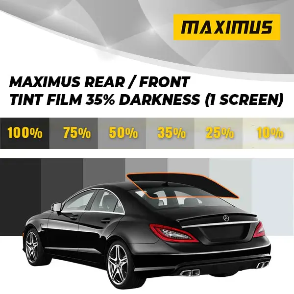 Maximus Black 35% Darkness Tint Film For Rear / Front (1 Screen) 1