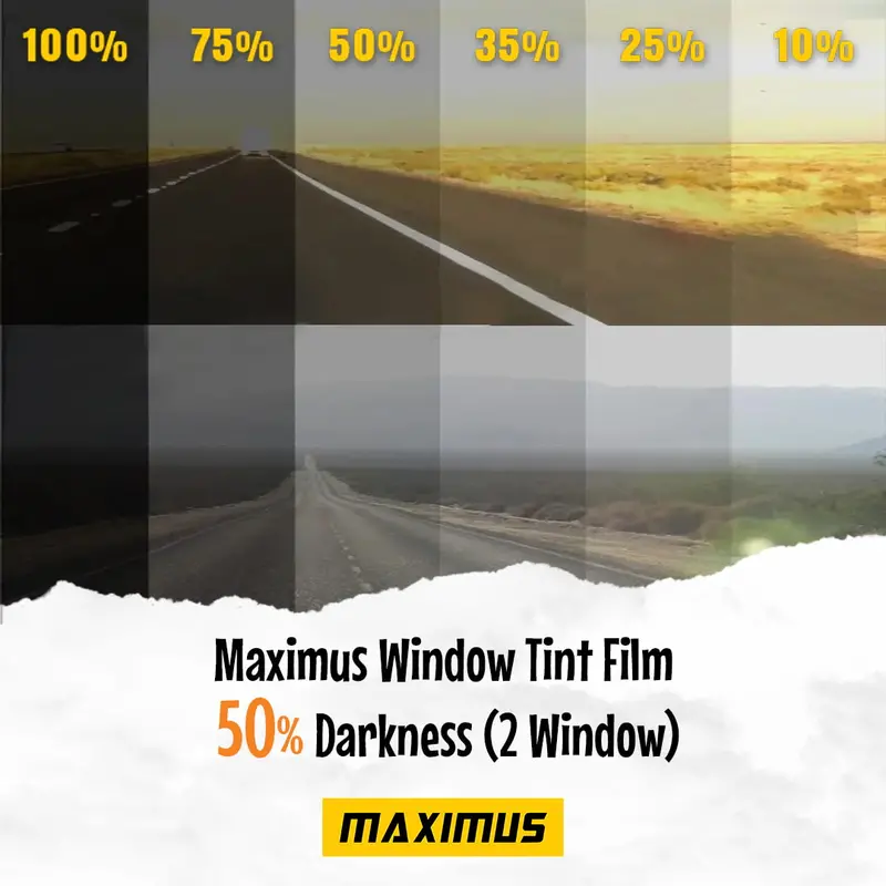 Maximus Black 50% Darkness Tint Film (2 Windows) 1