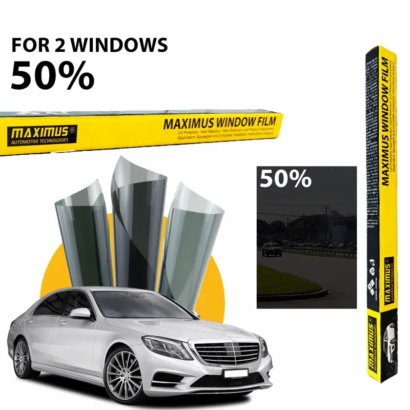 Maximus Black 50% Darkness Tint Film (2 Windows) 2