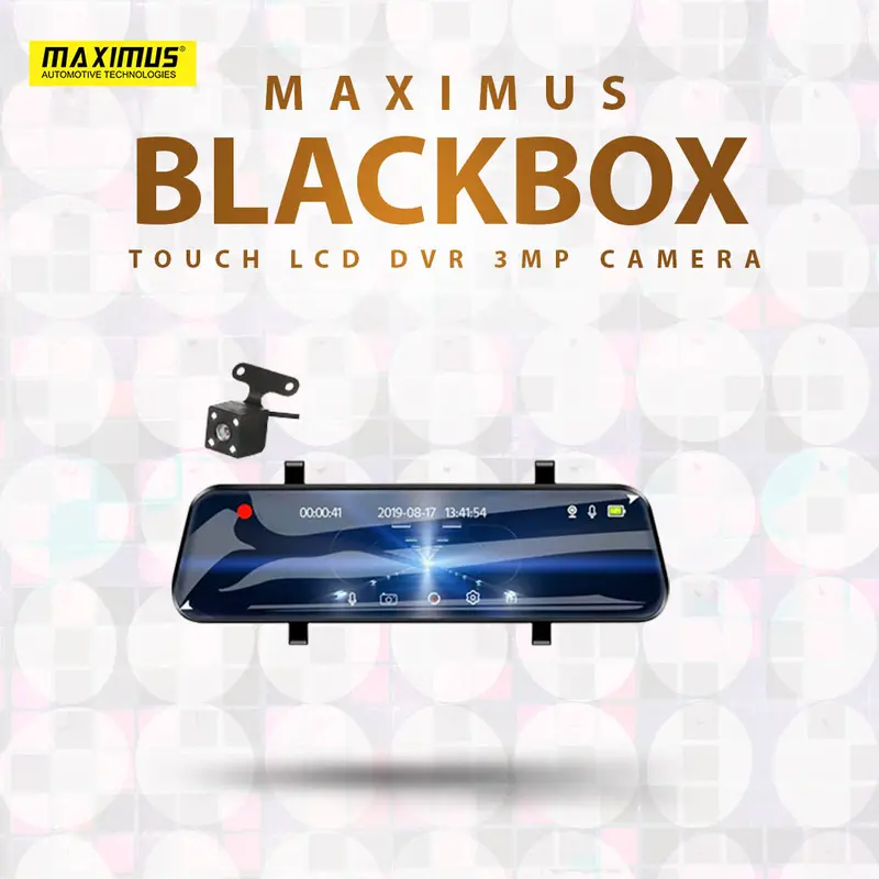 Maximus Blackbox Touch Lcd Hd Dvr (Digital Video Recorder) Camera 3-Mp 1