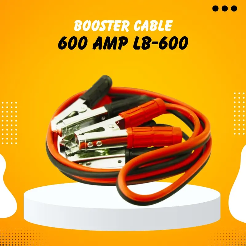 Maximus Booster Cable 500/600 Amp - 7 Ft Length - Emergency Battery Booster Jump Starter - Pure Cca Copper Coated 1