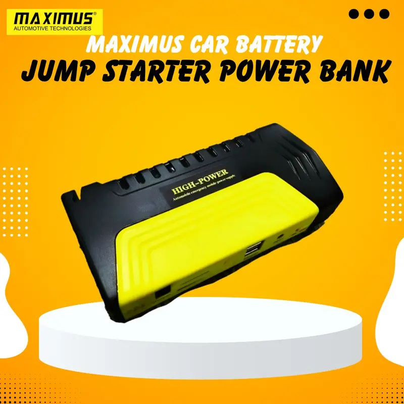 Maximus Car Battery Jump Starter Power Bank - Starts A Car 20 Times In One Charge | Mobile Charger 1