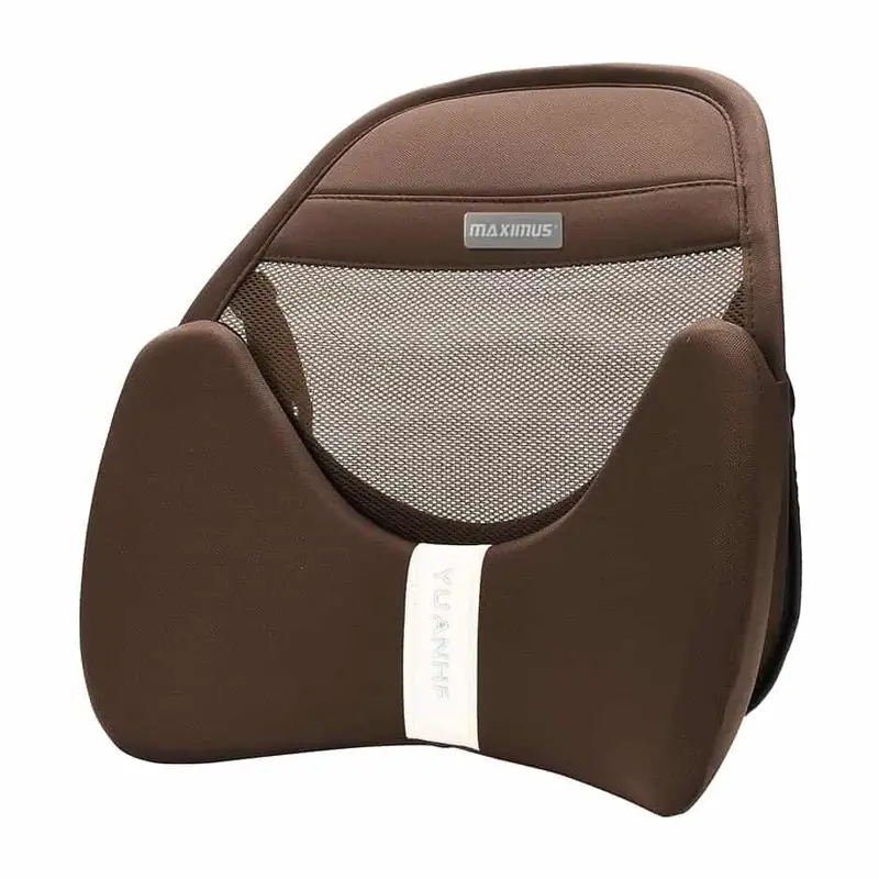 Maximus Car Lumbar Support Cushion Pillow Maroon Pair 2