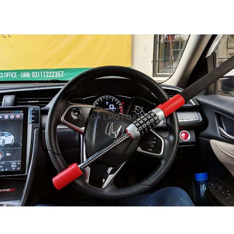 Maximus Car Security Anti Theft Password Steering Lock - Multi Color 2