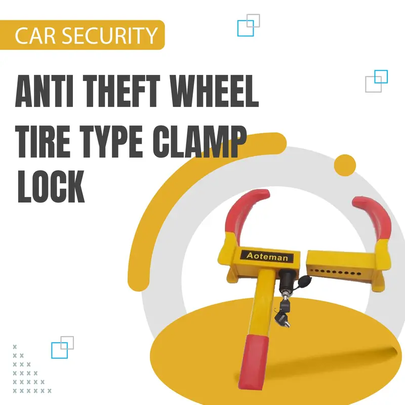 Maximus Car Security Anti Theft Wheel Tire Tyre Clamp Lock 1