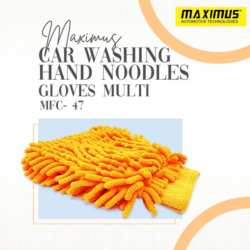 Maximus Car Washing Hand Noodles Gloves Multi - Mfc-47 1