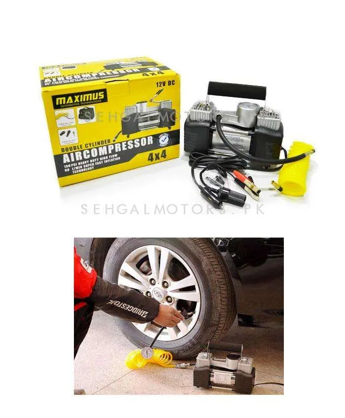 Maximus Double Cylinder Professional Air Compressor - Tire Inflators 2