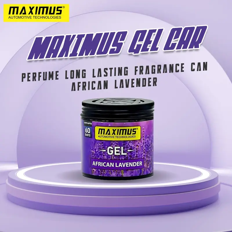 Maximus Gel Car Perfume Long Lasting Fragrance Can - African Lavender 1