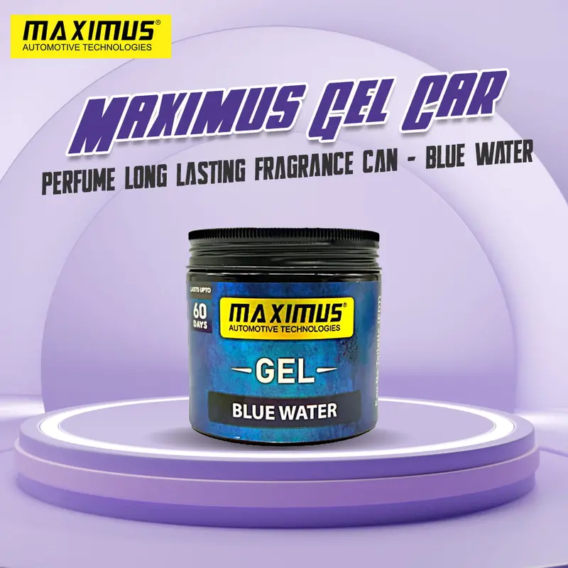 Maximus Gel Car Perfume Long Lasting Fragrance Can - Blue Water 1