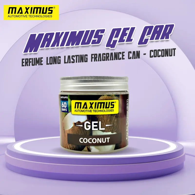 Maximus Gel Car Perfume Long Lasting Fragrance Can - Coconut 1