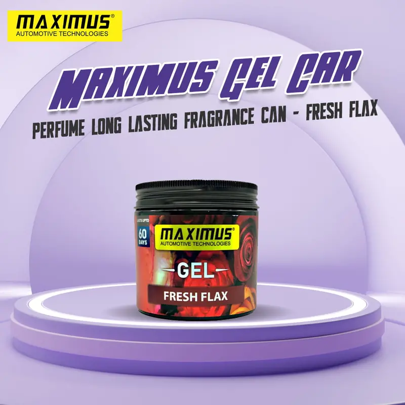 Maximus Gel Car Perfume Long Lasting Fragrance Can - Fresh Flax 1