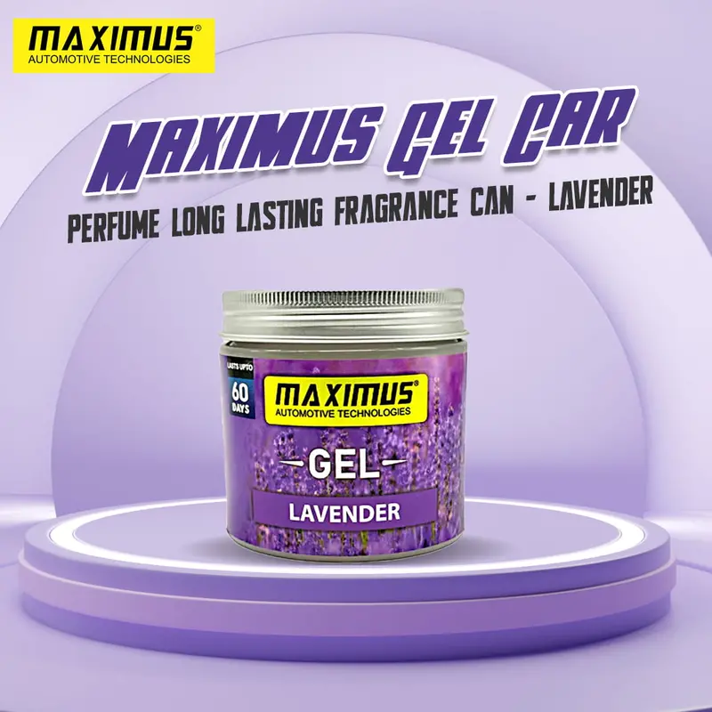 Maximus Gel Car Perfume Long Lasting Fragrance Can - Lavender 1