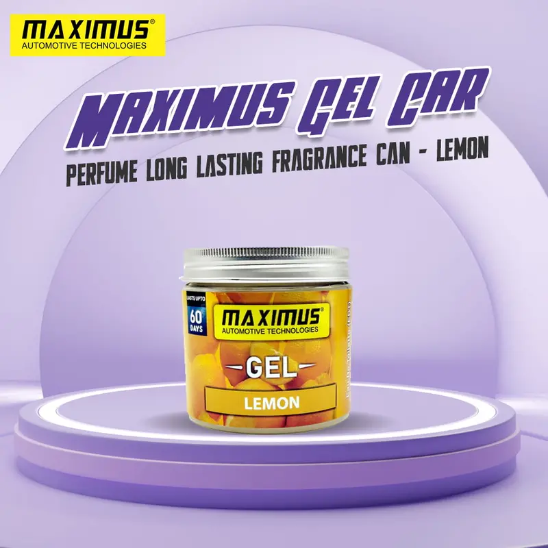 Maximus Gel Car Perfume Long Lasting Fragrance Can - Lemon 1