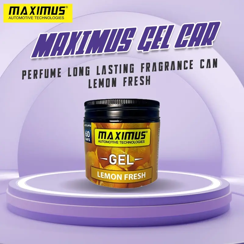 Maximus Gel Car Perfume Long Lasting Fragrance Can - Lemon Fresh 1