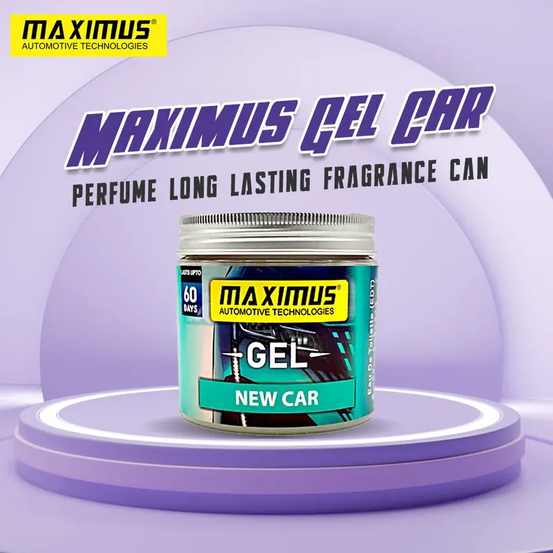 Maximus Gel Car Perfume Long Lasting Fragrance Can - New Car Scent 1