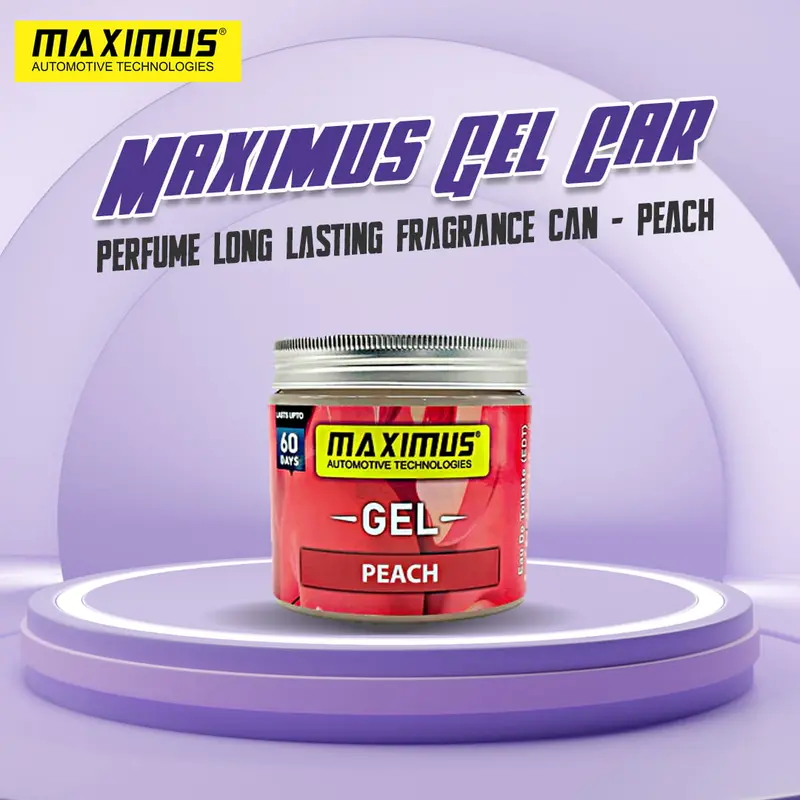 Maximus Gel Car Perfume Long Lasting Fragrance Can - Peach 1