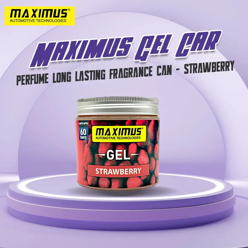 Maximus Gel Car Perfume Long Lasting Fragrance Can - Strawberry 1