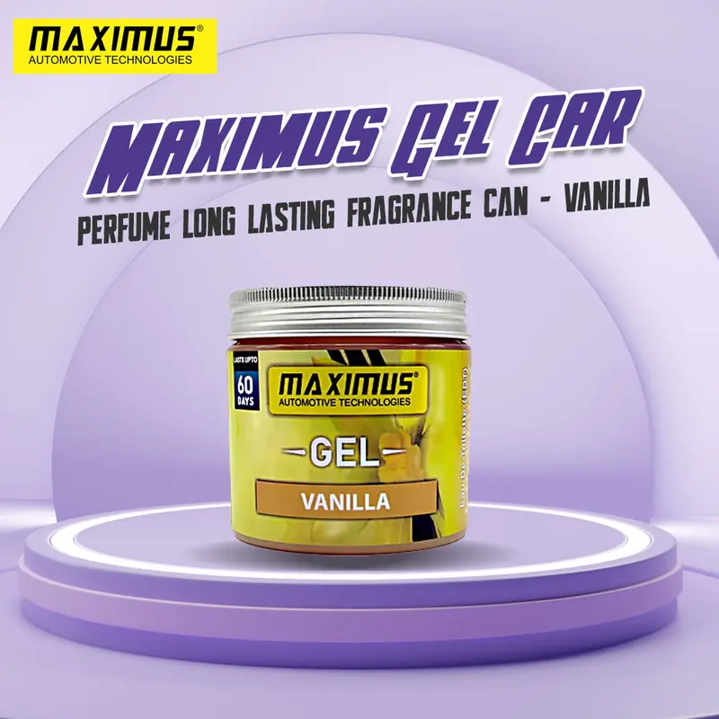 Maximus Gel Car Perfume Long Lasting Fragrance Can - Vanilla 1