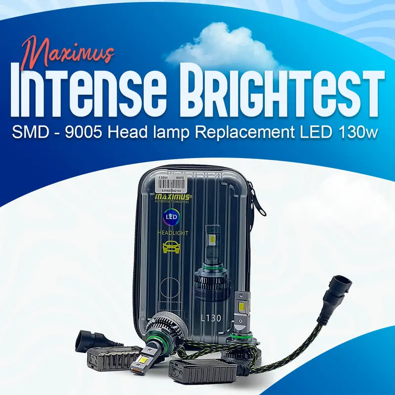 Maximus Intense Brightest Led Headlight Bulb - 9005 -130W 2