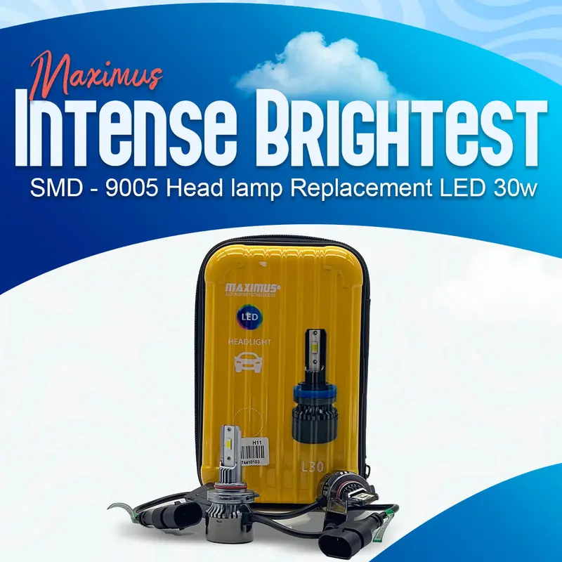 Maximus Intense Brightest Led Headlight Bulb - 9005 - 30W 2