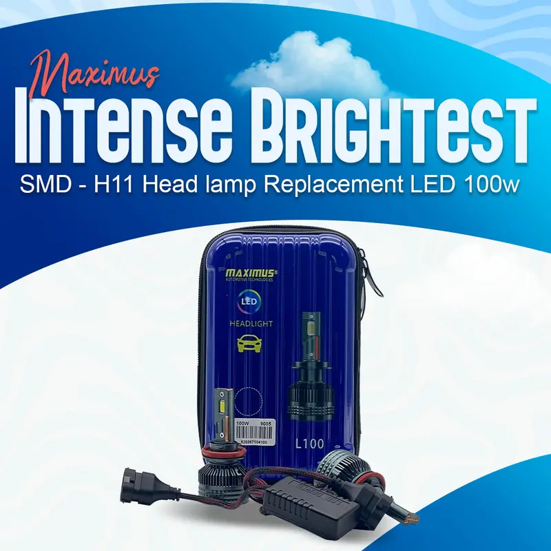 Maximus Intense Brightest Led Headlight Bulb - H11 -100W 2