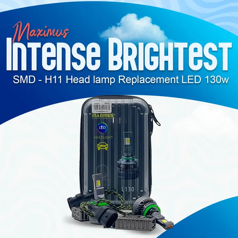 Maximus Intense Brightest Led Headlight Bulb - H11 -130W 2